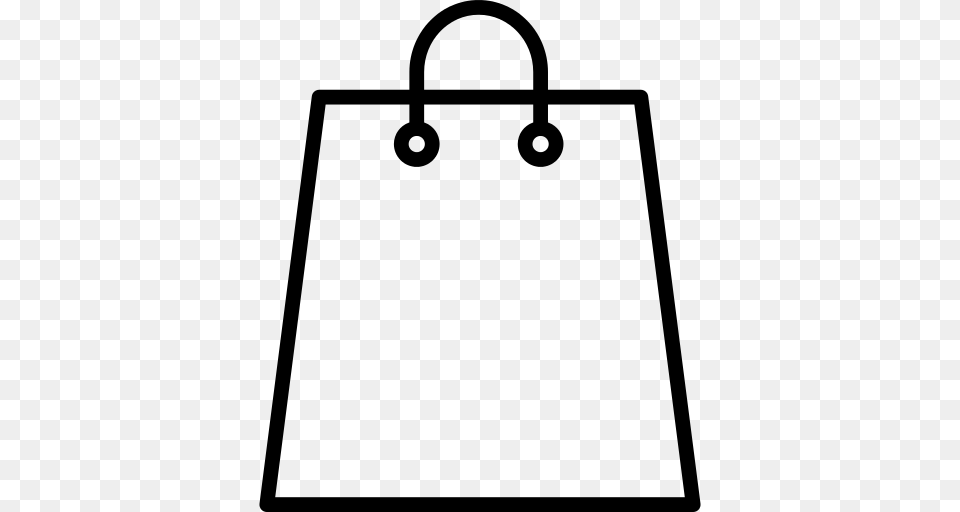 Shopping Paper Bag Icon, Gray Png