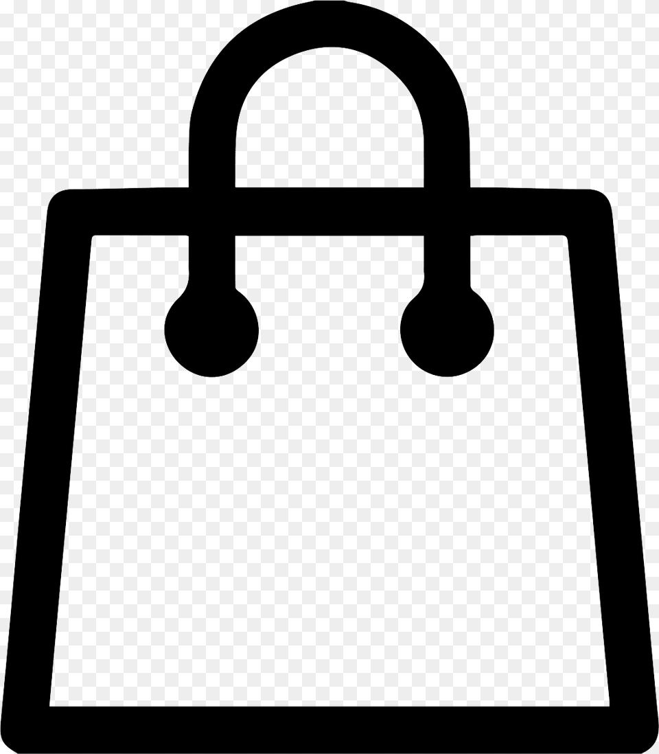 Shopping Paper Bag Outline Shopping Cart Bag Icon, Accessories, Handbag, Purse Free Png Download