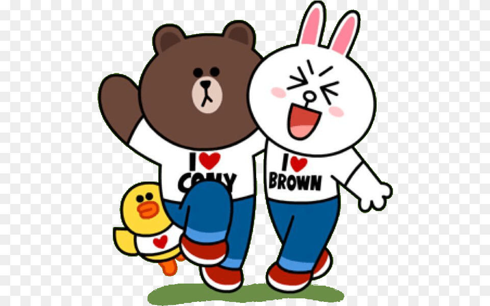Shopping Special Line Friends Cony And Brown, Animal, Bear, Mammal, Wildlife Png Image