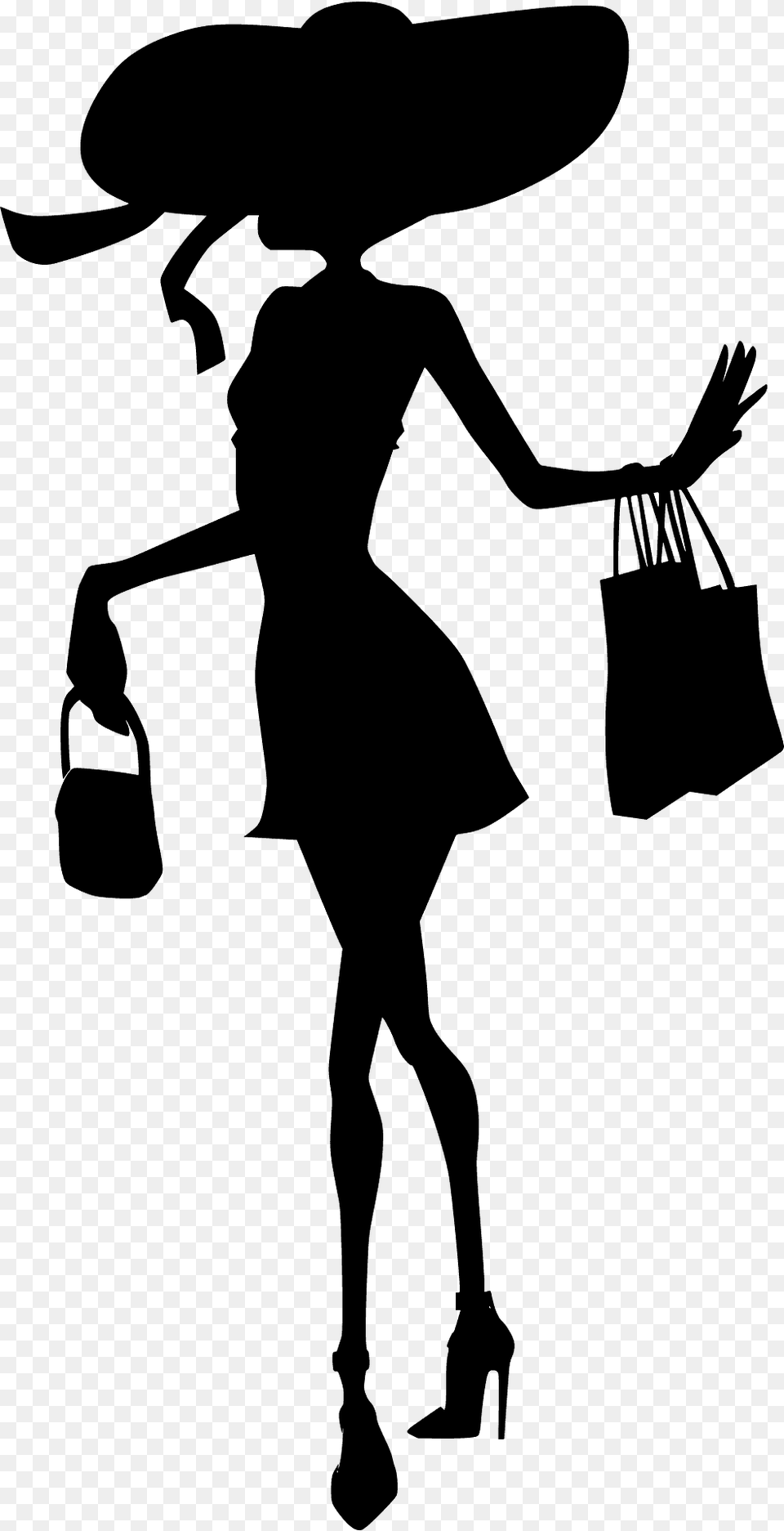 Shopping Woman Silhouette, Accessories, Hat, Handbag, Clothing Free Png