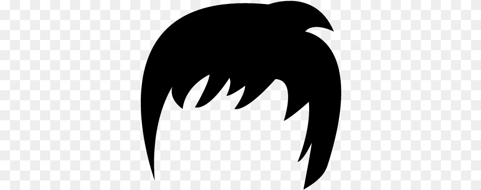 Short Black Male Hair Shape Vectors Logos Silhouette Of Hair, Gray Free Transparent Png