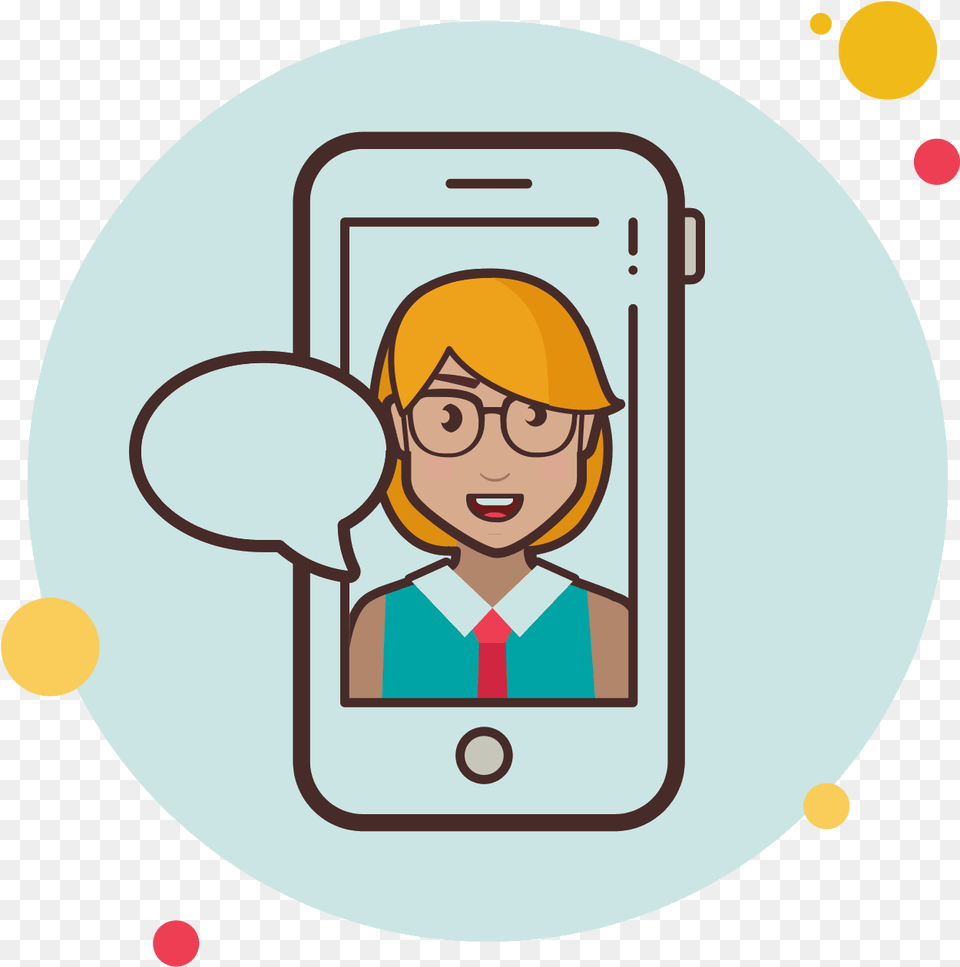 Short Blond Girl Messaging Icon Icon Llamada Telefonica, Electronics, Phone, Face, Head Free Transparent Png