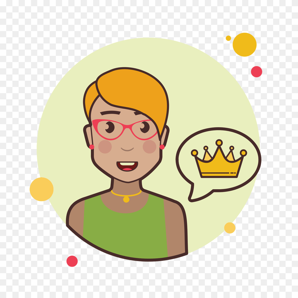 Short Blond Hair Girl Crown Icon, Baby, Person, Head, Face Free Png Download