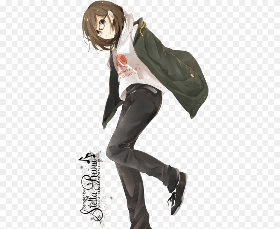 Short Brown Haired Anime Girl, Book, Publication, Comics, Adult Png Image