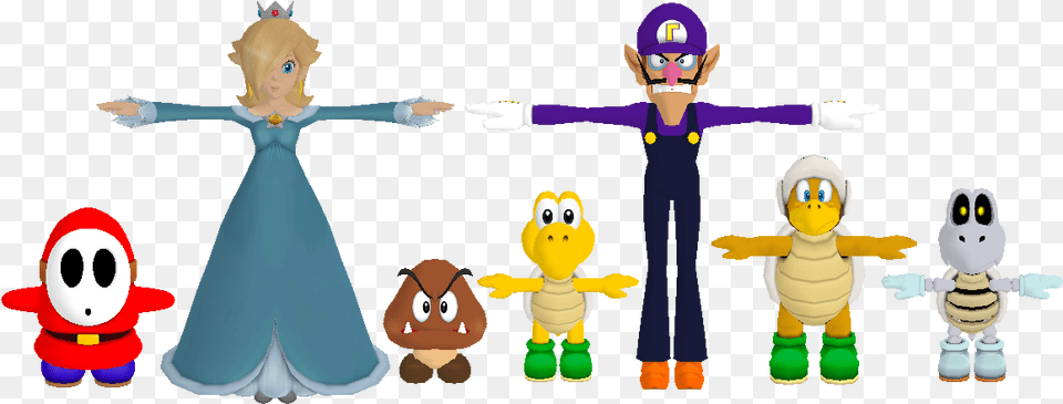 Short Clipart Height Comparison Rosalina Waluigi Height, Person, Baby, Toy, Face Png
