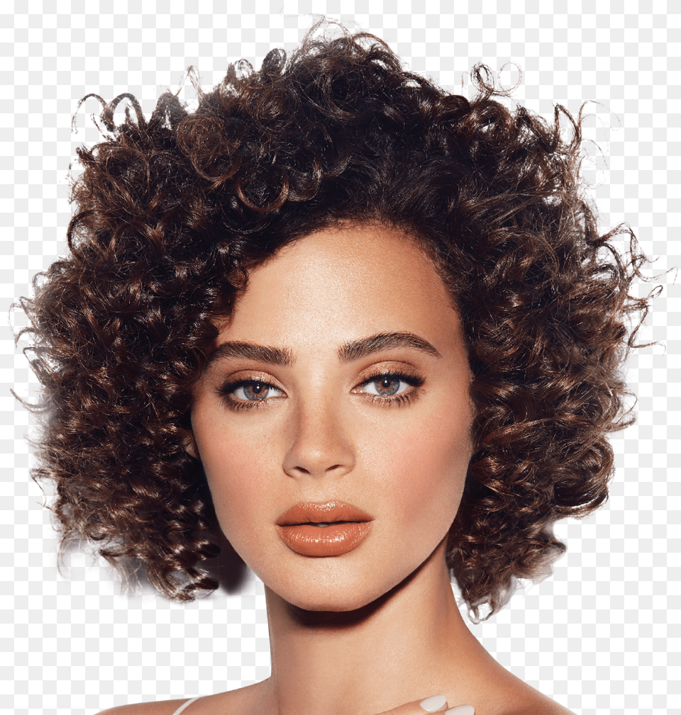 Short Curly Sewing In Hair, Adult, Face, Female, Head Free Png Download