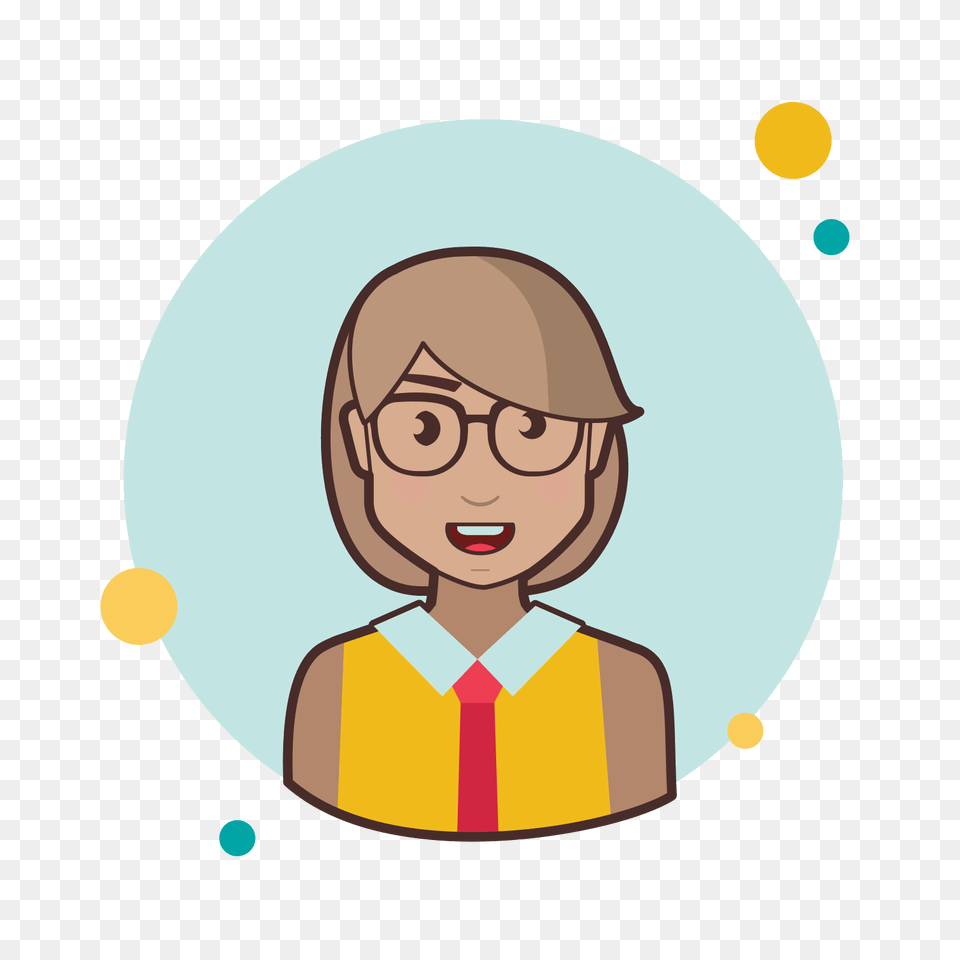 Short Hair Business Lady With Glasses Icon, Face, Head, People, Person Free Png Download