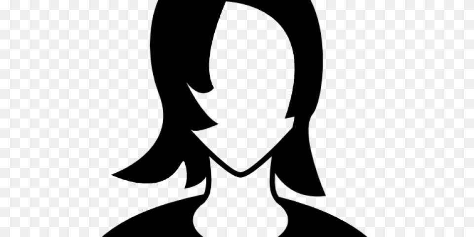 Short Hair Clipart Teenager Face, Gray Png Image