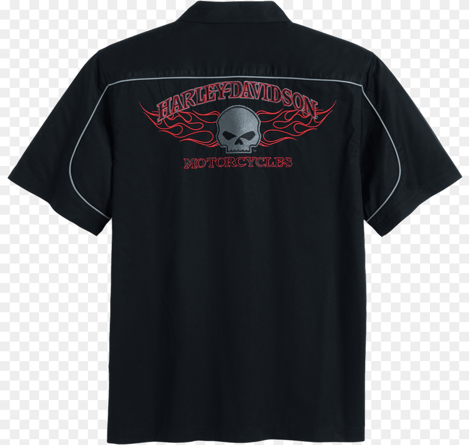 Short Sleeve Burning Skull Garage Shirt Camisa Corinthians Toda Preta, Clothing, T-shirt Free Png