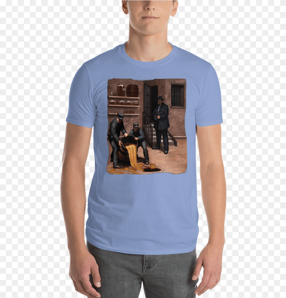 Short Sleeve T Shirt Alcohol Mobster Shirt, T-shirt, Clothing, Person, Man Free Png Download