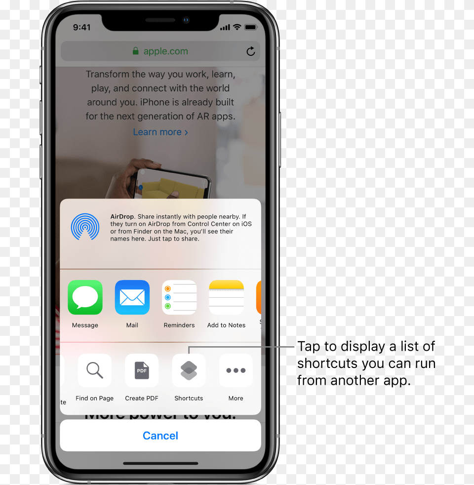 Shortcuts Button In The Safari App S Share Sheet Como Cambiar El Id De Apple, Electronics, Mobile Phone, Phone Png Image