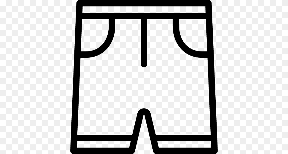 Shorts Clipart Outline, Gray Png Image