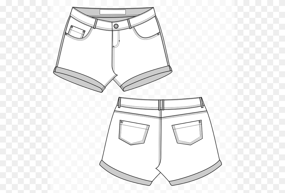 Shorts Desenho Desenho Planificado Shorts Saia, Clothing Free Transparent Png