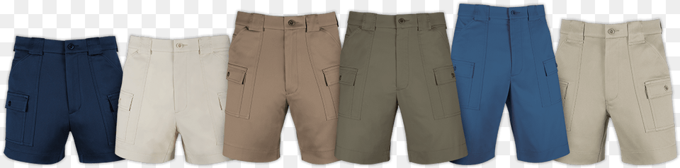 Shorts Of Different Lengths And Colors Lined Up Horizontally Pocket, Clothing, Pants, Khaki Free Transparent Png