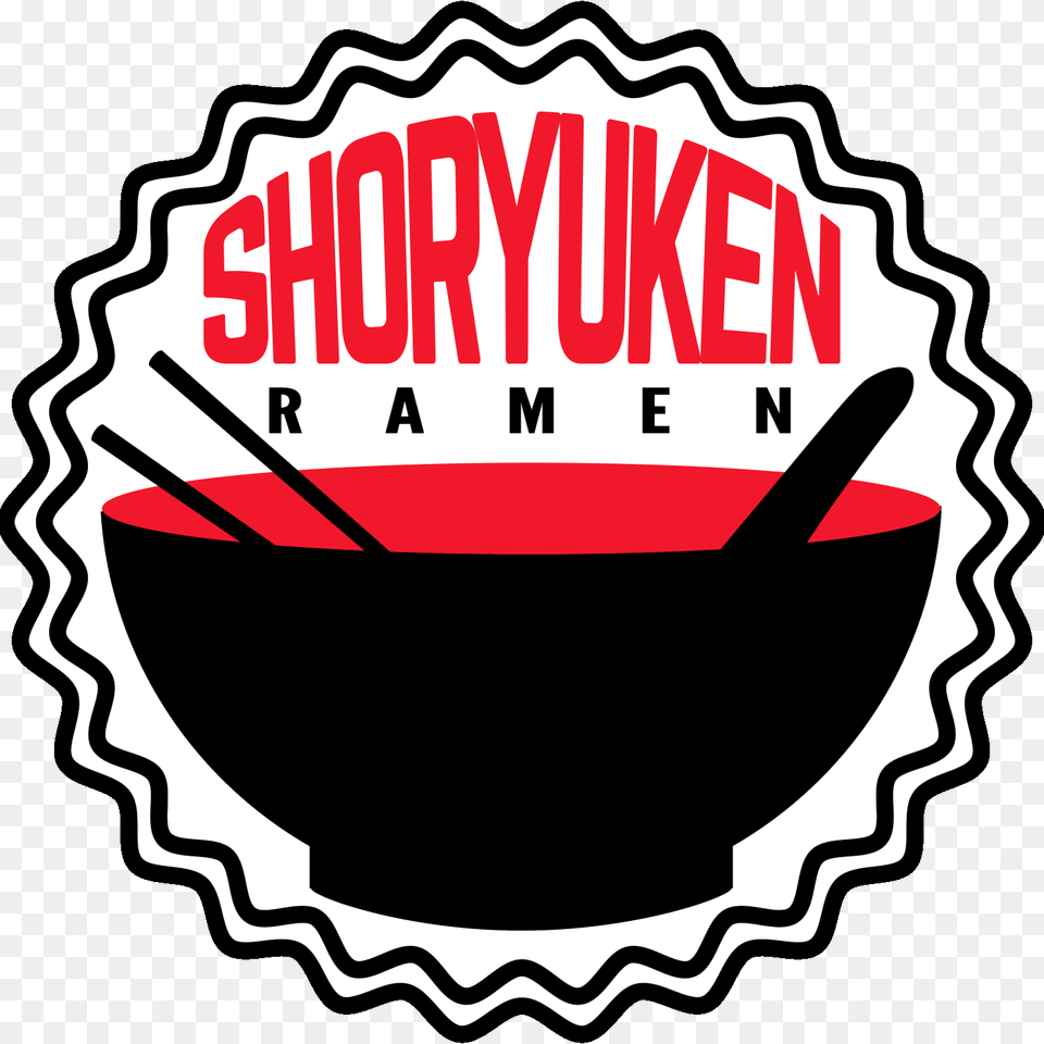 Shoryuken Ramen Zig Zag Line Design, Spoon, Cutlery, Sticker, Bowl Free Png