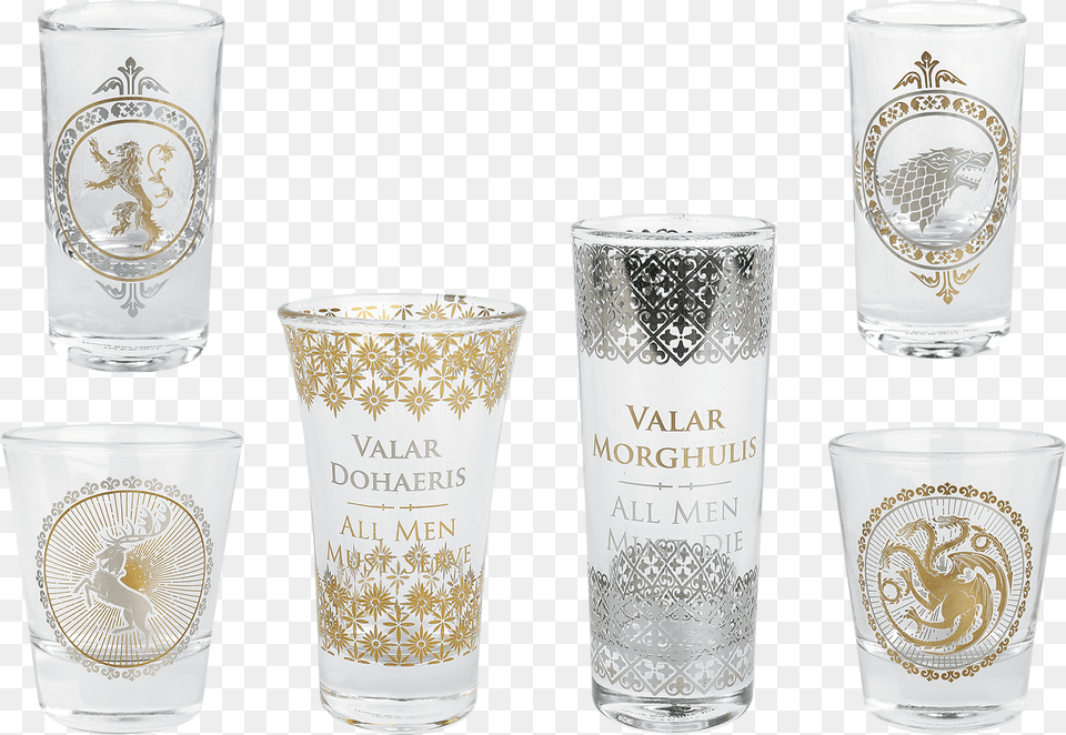 Shot Glass Set Glasses Transparent Game Of Thrones Pint Glass, Cup, Liquor, Alcohol, Beverage Free Png Download