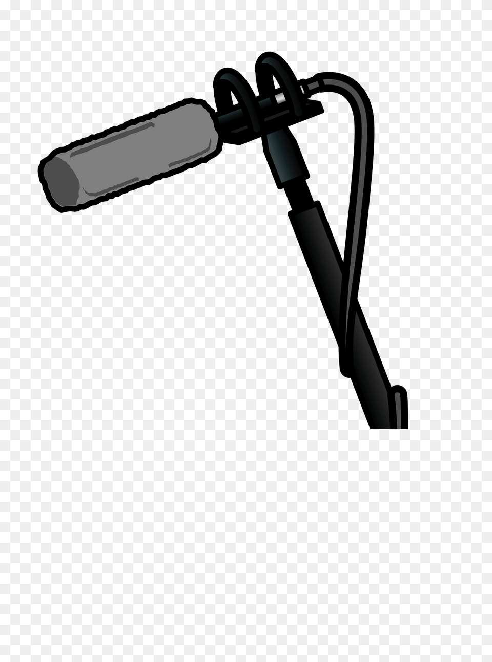 Shotgun Microphone Clipart, Electrical Device, Lighting, Lamp, Smoke Pipe Png Image