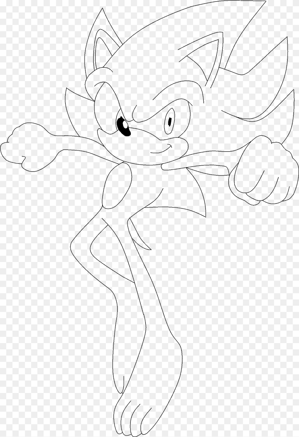 Should He Fight Eggman Like That In Super Form Line Art, Lighting Png Image