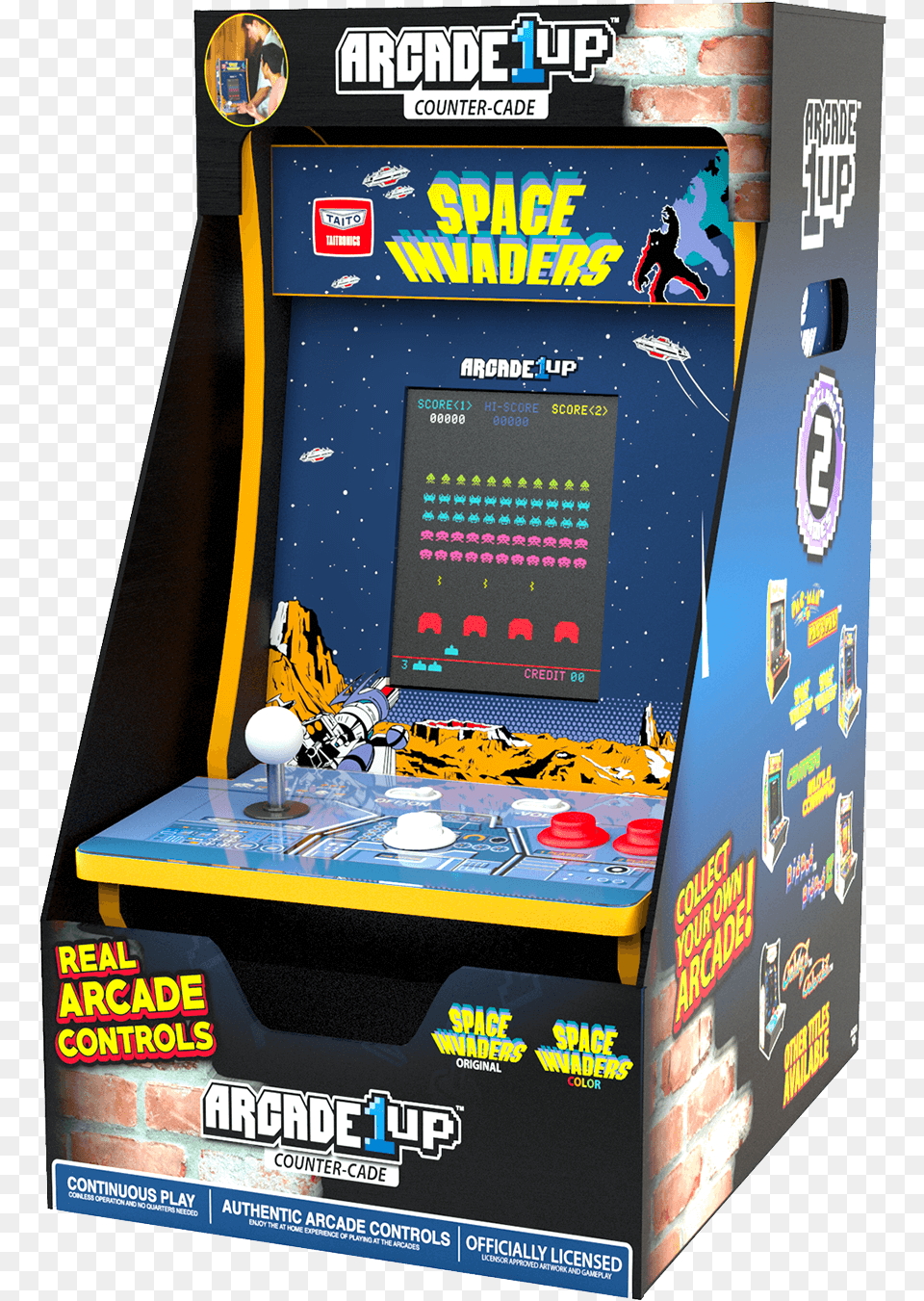 Should I Buy An Arcade 1up Machine Tomu0027s Guide Arcade1up Countercade Space Invaders, Arcade Game Machine, Game, Person Free Png