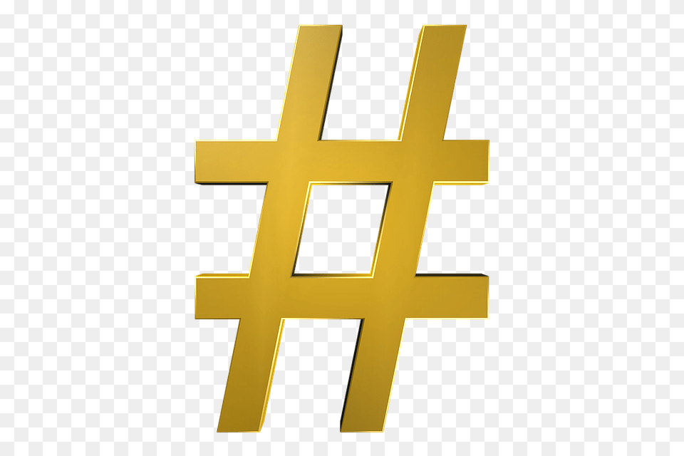 Should I Hashtag On Facebook, Cross, Symbol, Gold Png Image