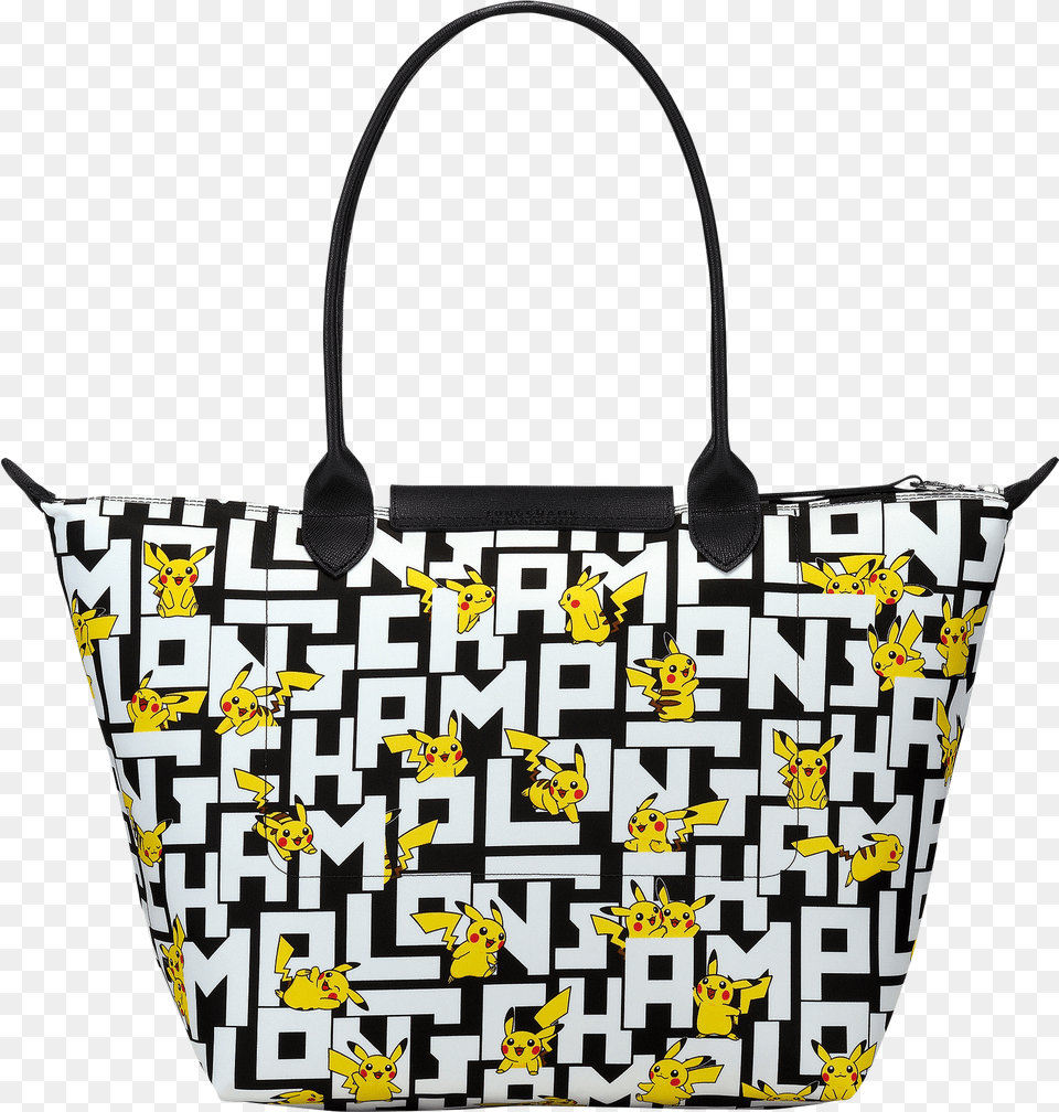 Shoulder Bag L Longchamp X Pokmon Blackwhite L1899hut067 Longchamp Pokemon, Accessories, Handbag, Purse, Tote Bag Free Png