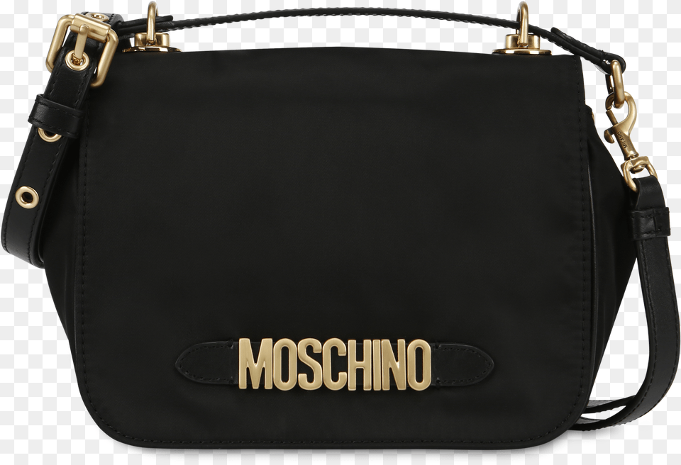 Shoulder Bag With Brushed Gold Logo Moschino, Accessories, Handbag, Purse Png Image