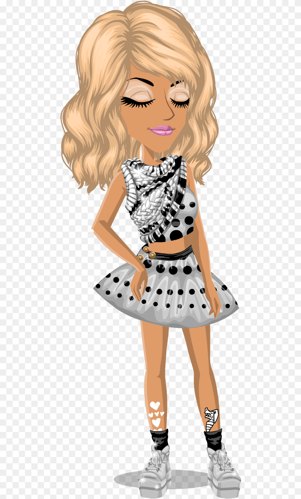 Shout Out For Uk She Helped Me Get These Two Adorable Msp Character With Eyes Closed, Clothing, Footwear, Shoe, Person Free Png Download