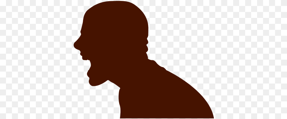 Shouting Silhouette, Body Part, Face, Head, Neck Png
