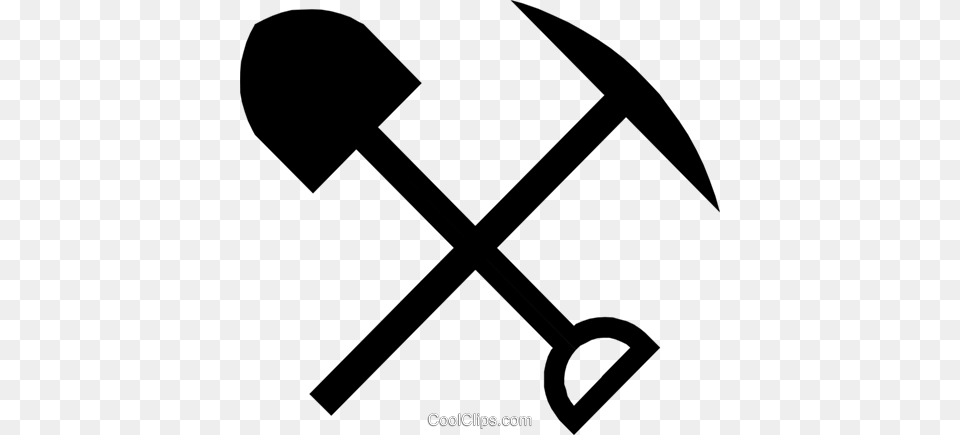 Shovel And Pick Axe Royalty Vector Clip Art Illustration Mining Pick And Shovel, Device, Hoe, Tool Png