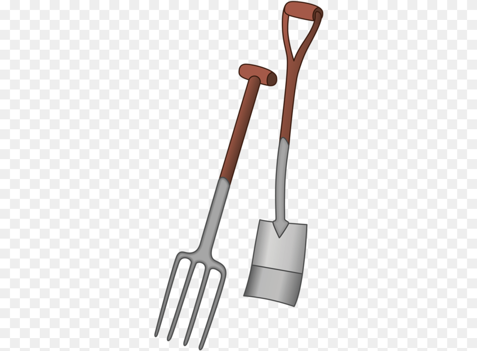 Shovel And Rake Shovel And Pitchfork Clipart, Cutlery, Fork, Device, Tool Png