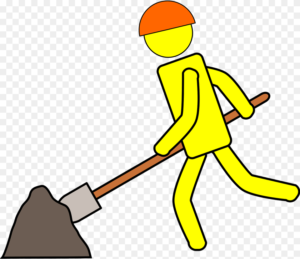 Shovel Clipart, Cleaning, Person Free Png