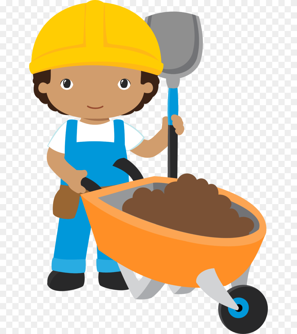 Shovel Clipart Construction Tema, Clothing, Hardhat, Helmet, Baby Free Transparent Png