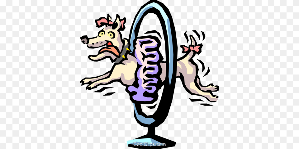 Show Dog Jumping Through Hoop Royalty Free Vector Clip Art, Person, Face, Head Png Image