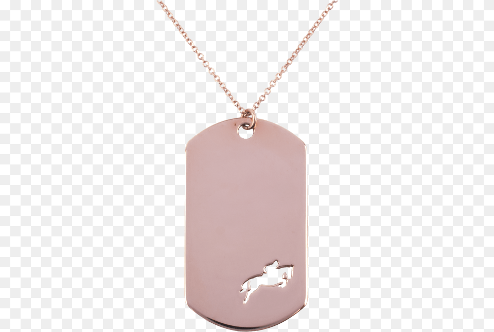 Show Jumping Amazon In An Impressive Plaque Pink Gold, Accessories, Jewelry, Necklace, Pendant Free Png Download
