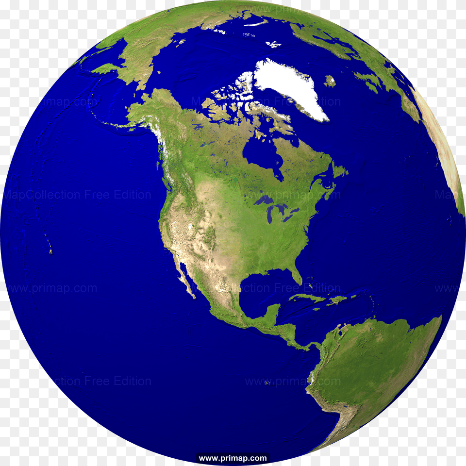 Show Map Continent Of North America Seen From Space Journal Png