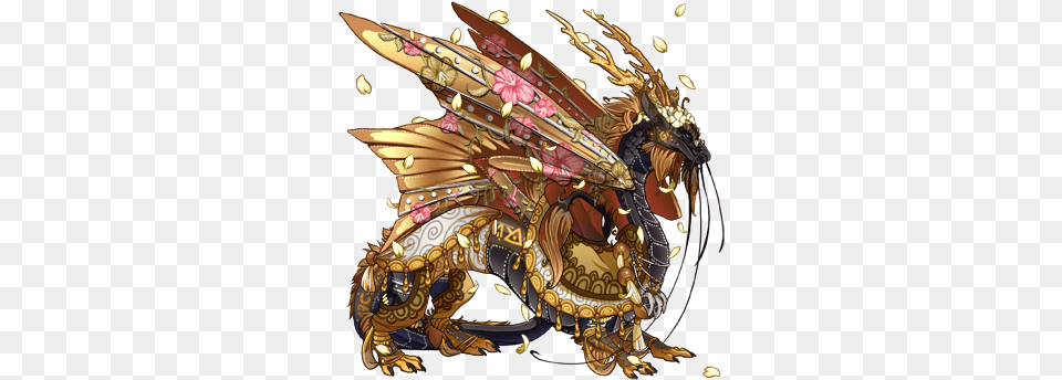 Show Me Lore Dergos Dragon Share Flight Rising Gold And Black Dragons Free Transparent Png