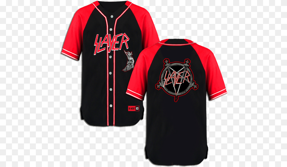 Show No Mercy Baseball Jersey Slayer Jersey, Clothing, Shirt, T-shirt Free Png