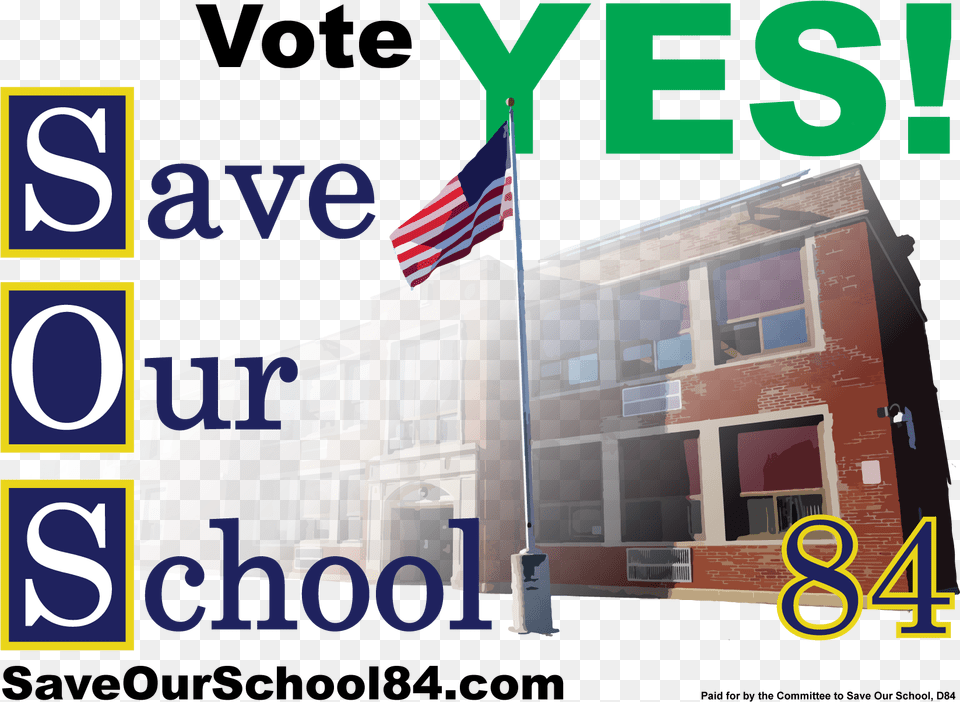 Show Your Support Of Rockdale School District 84 By School, Urban, Neighborhood, Housing, Flag Png