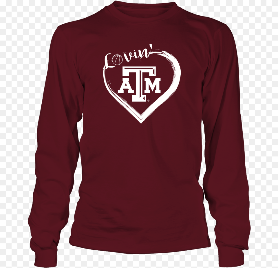 Show Your Support Of The Texas A And M Basketball Team One Long Sleeve, Clothing, Long Sleeve, Maroon, T-shirt Png