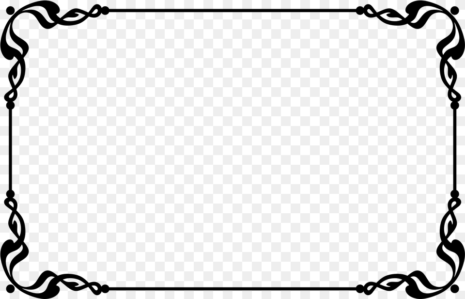 Showcard Border Clip Arts Fancy Text Box, Gray Free Png