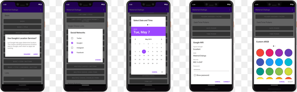 Showcase Android Material List Dialog, Electronics, Mobile Phone, Phone, Text Free Png Download