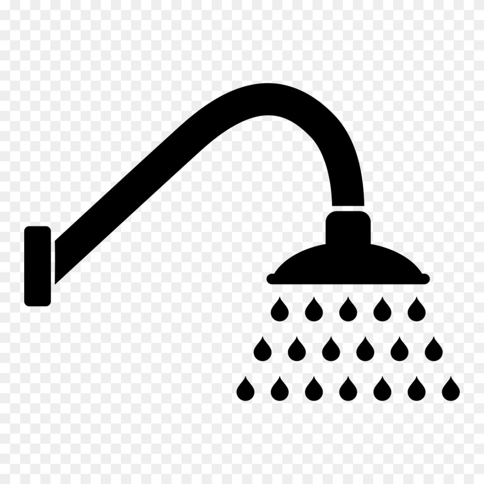 Shower Clip Art Royalty Free Download Black And White Huge, Gray Png Image
