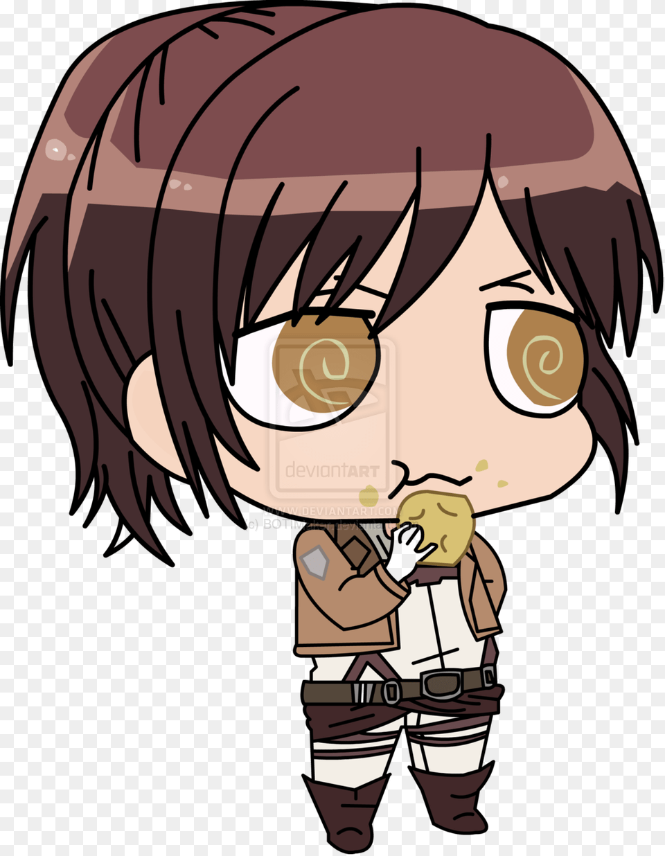 Showing Gallery For Attack On Titan Sasha Chibi Wallpaper Sasha Braus Attack On Titan Chibi, Book, Comics, Publication, Person Free Png Download