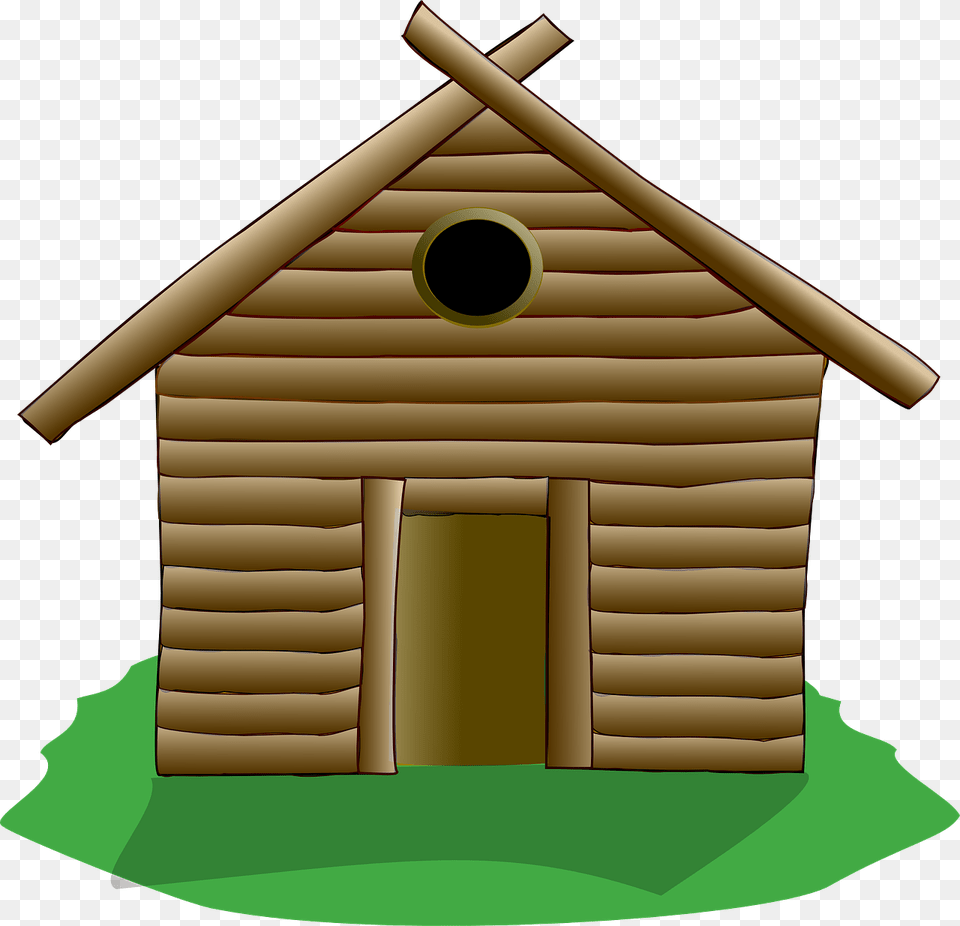 Showing Post Amp Media For Cartoon Stick House Clip Art Cabin Clipart, Architecture, Outdoors, Nature, Hut Png Image