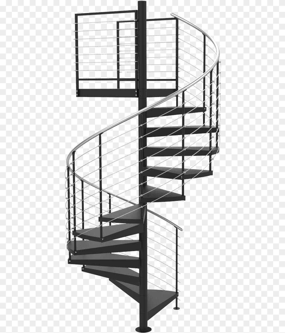 Shown With Additional Platform Rail Spiral Staircase Transparent Background, Architecture, Building, Handrail, House Png Image