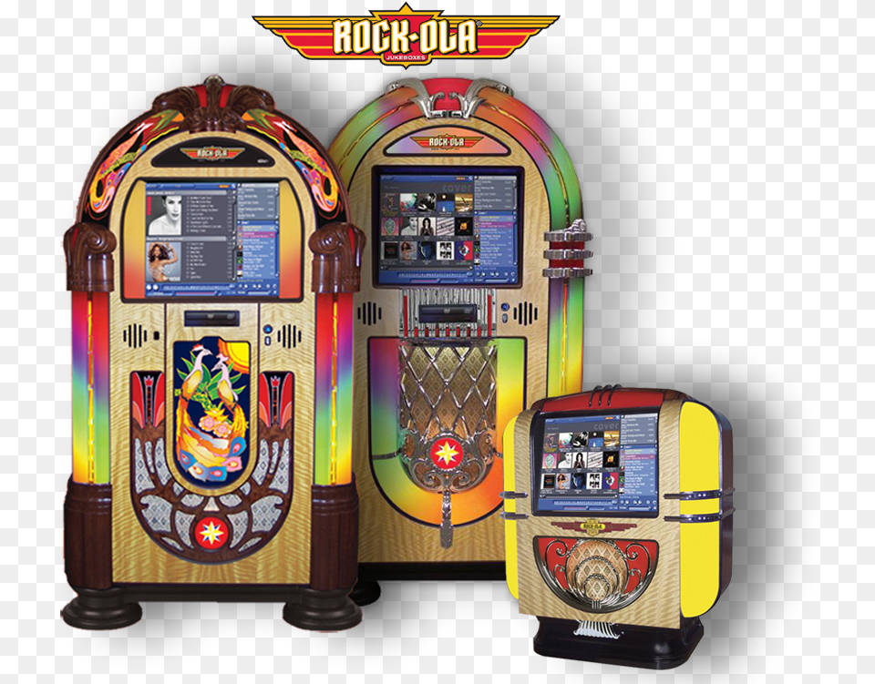 Showroom Rock Ola Digital Jukeboxesy Jukebox Grille, Gambling, Game, Person, Slot Png Image