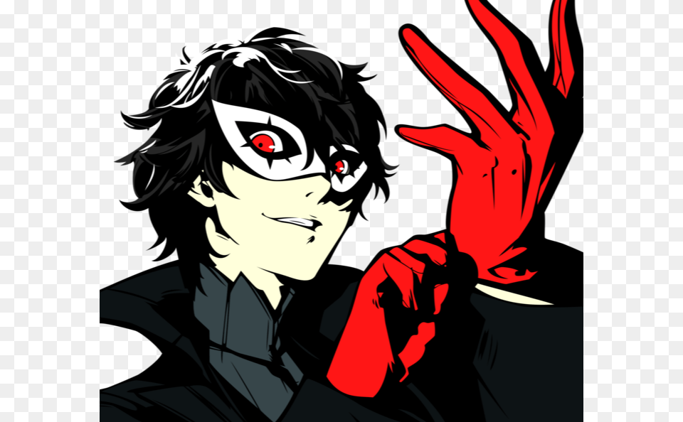 Shows Over Persona 5 Joker Persona 5 Sticker, Book, Comics, Publication, Adult Free Png