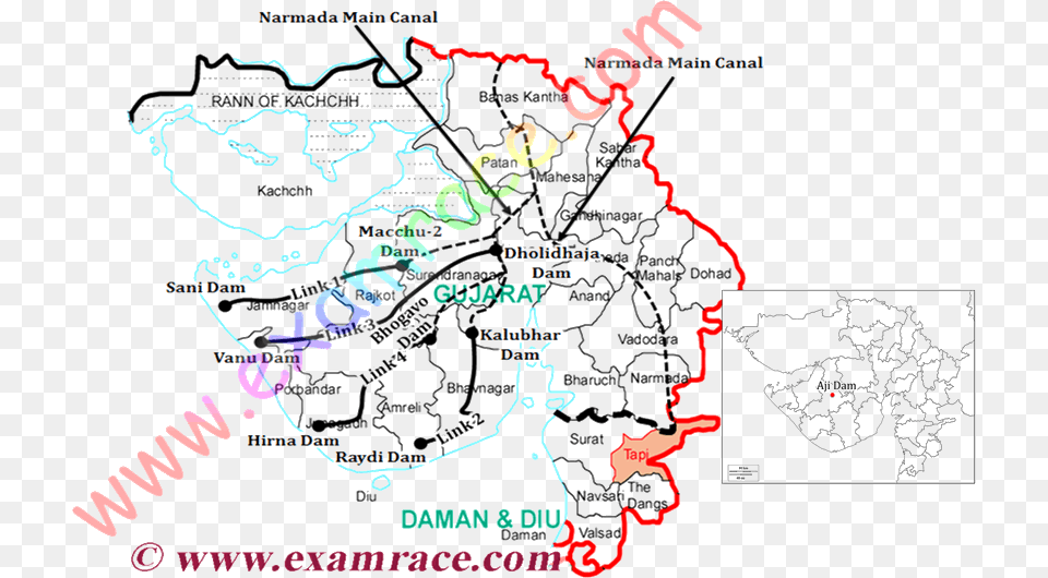 Shows The Location Of Aji Dam Map, Chart, Plot, Atlas, Diagram Free Png