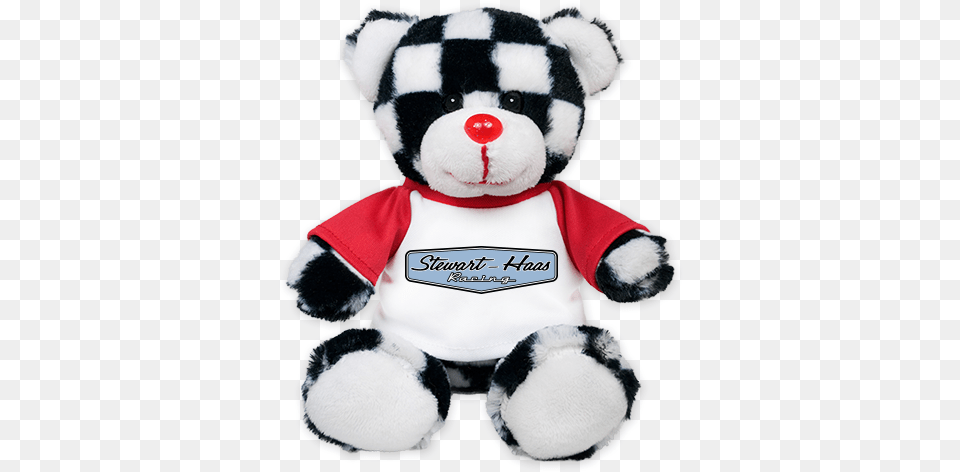 Shr Checkers Teddy And Toddler Shirt Combo Stewart Haas Racing, Teddy Bear, Toy, Plush Png