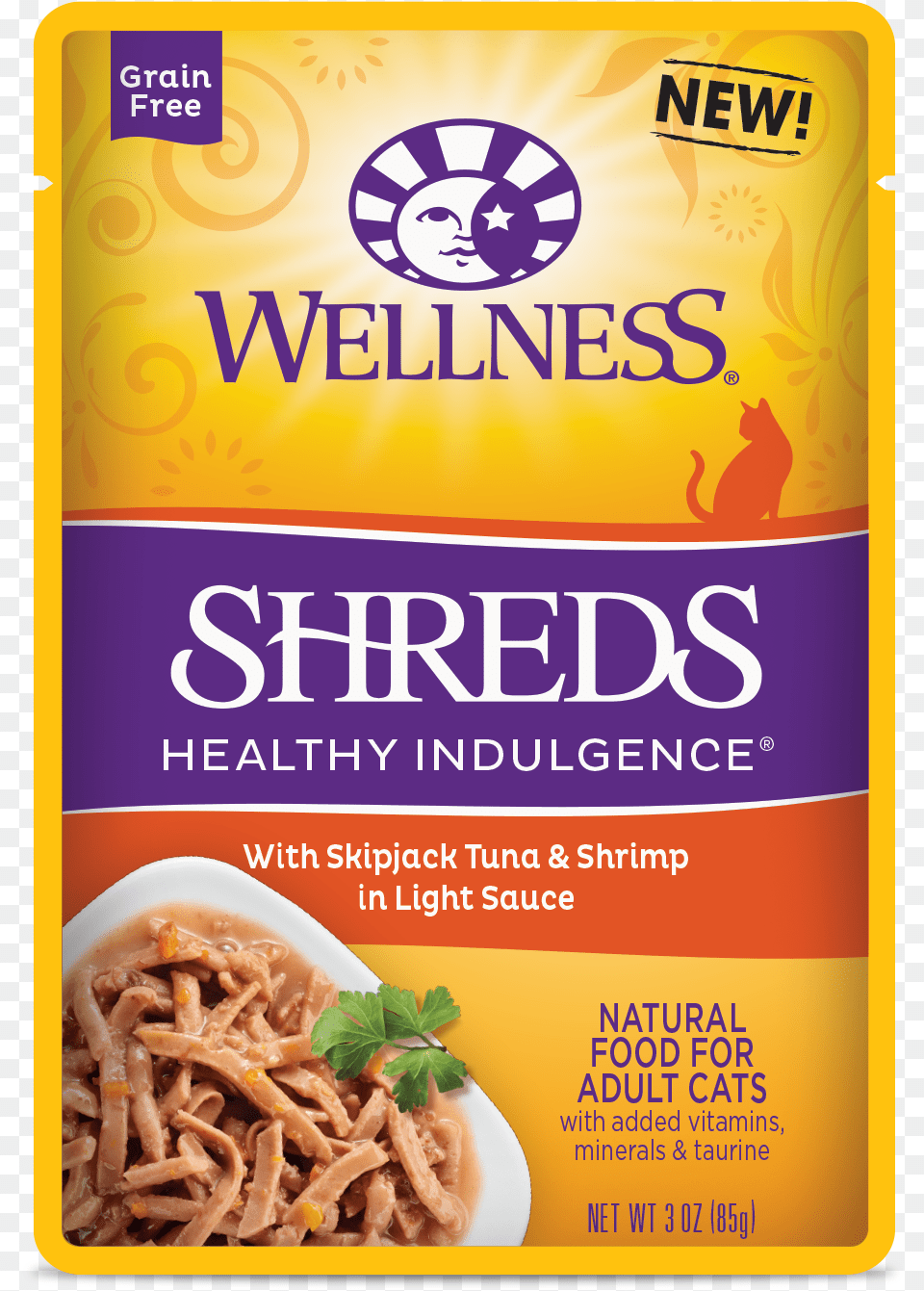 Shreds Tuna And Shrimp Wellness Healthy Indulgence Morsels, Advertisement, Food, Noodle, Poster Free Transparent Png
